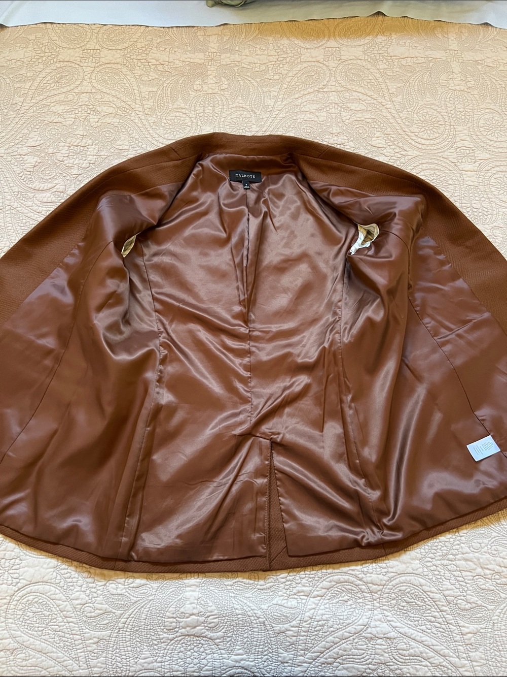 Talbots Brown Single-Button Blazer - Picture 8 of 9